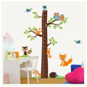 Lovely Animals Growth Chart Wall Sticker